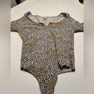 PINK animal print body suit